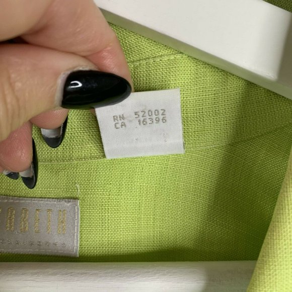 Elizabeth 100% Linen Shirt Long Sleeve Button Front Up Top Women’s Plus Size 22 - Picture 6 of 10